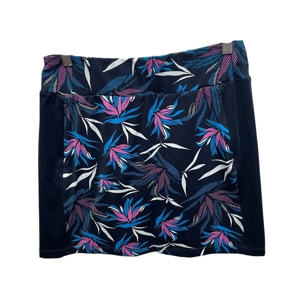 Tail women’s golf skort pickleball tropical print size XS zipper pockets